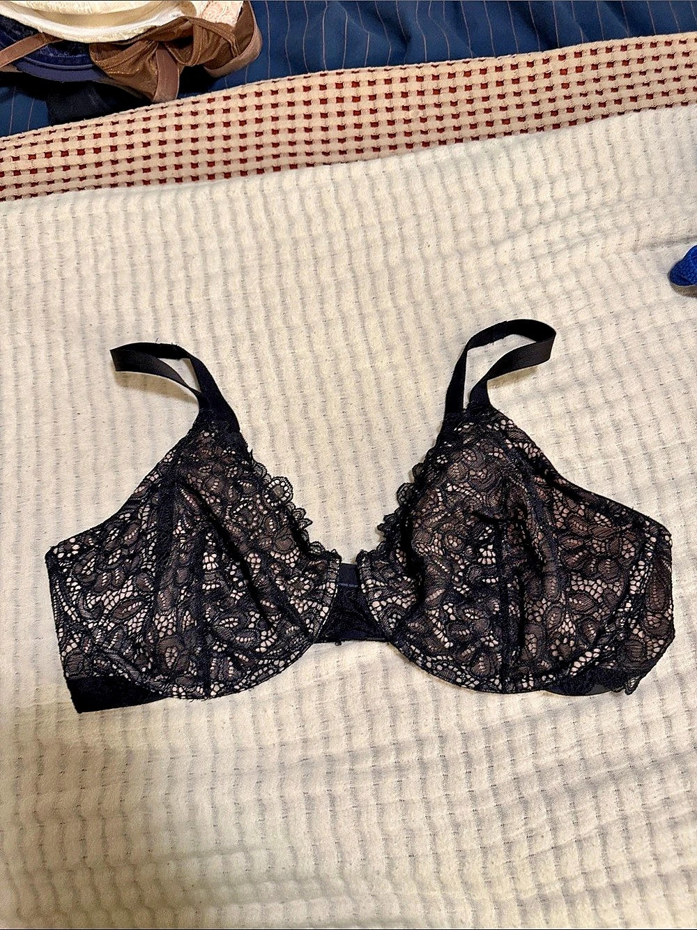 Soma Essentials Unlined Plunge Bra Black 38DD